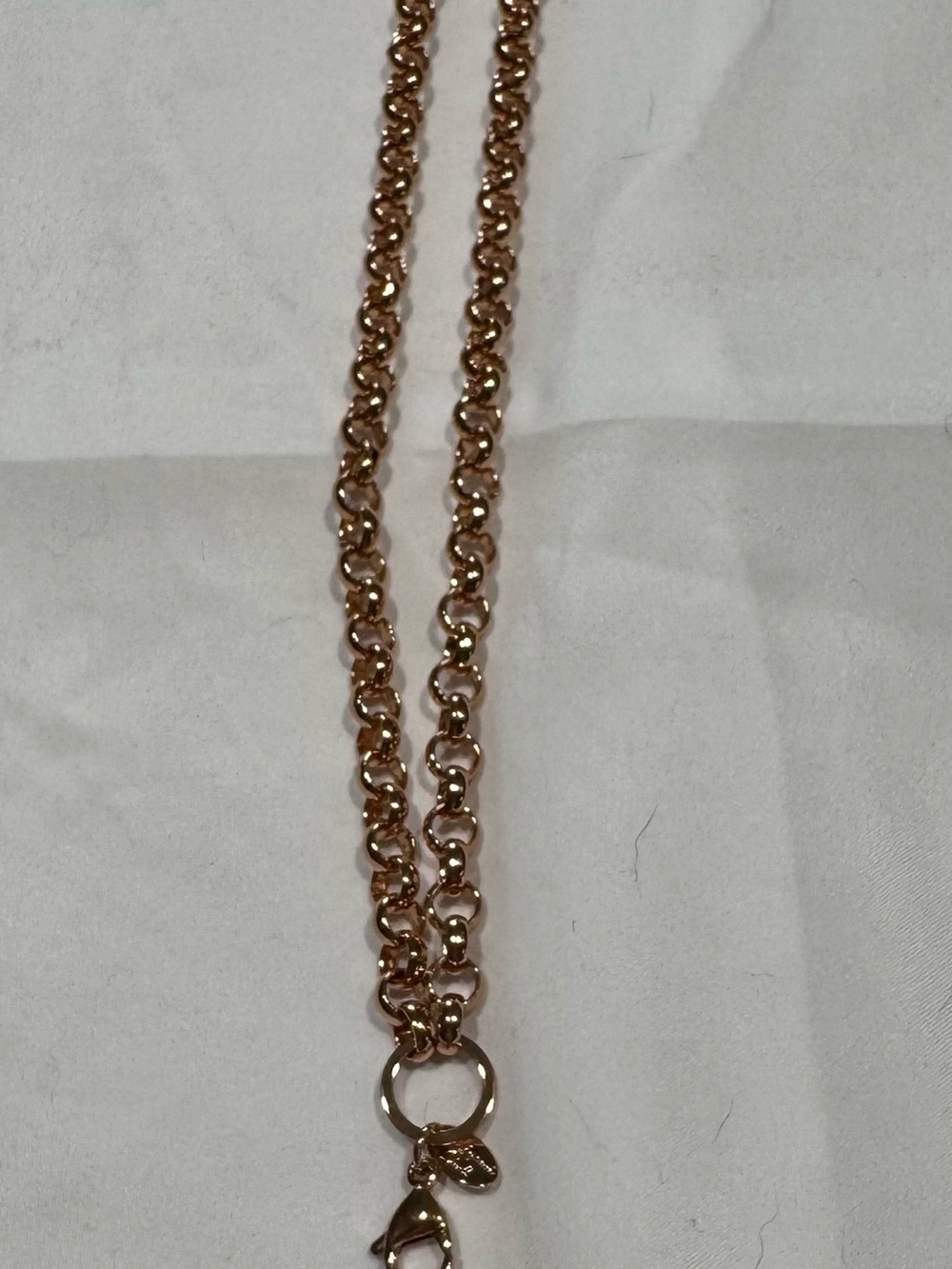 Origami Owl Rose Gold Link Chain Necklace with locket